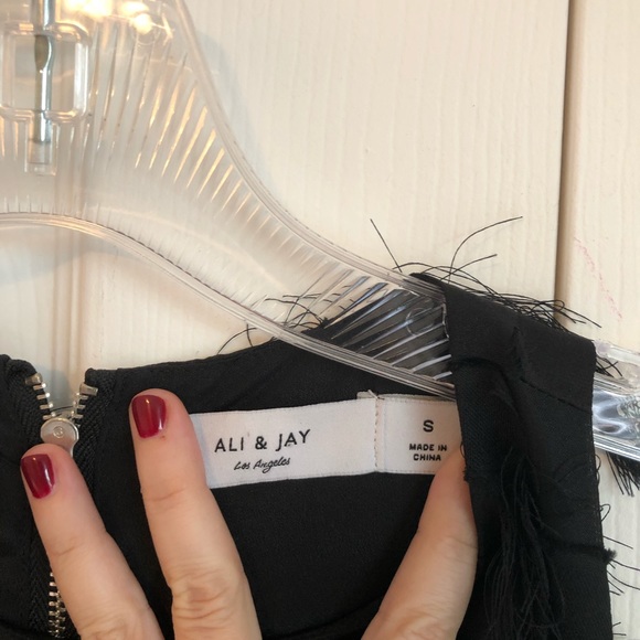 Black polka dot fringe dress. 60’s inspired style - Picture 5 of 6